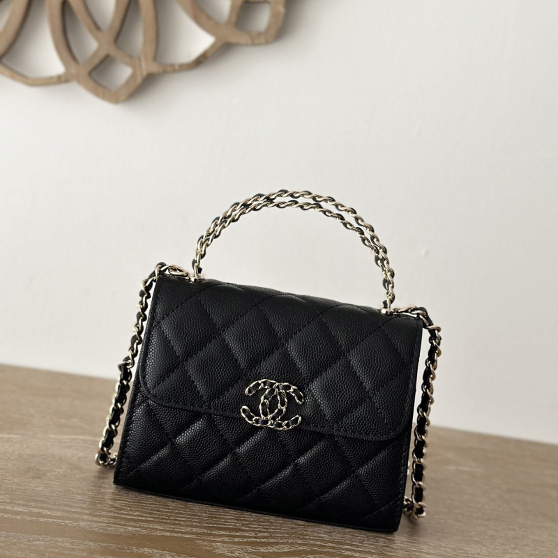 Ch*el top handle bags